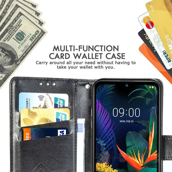 Butterfly Love Flowers Embossing Horizontal Flip Leather Case for LG K50 , with Holder & Card Slo...