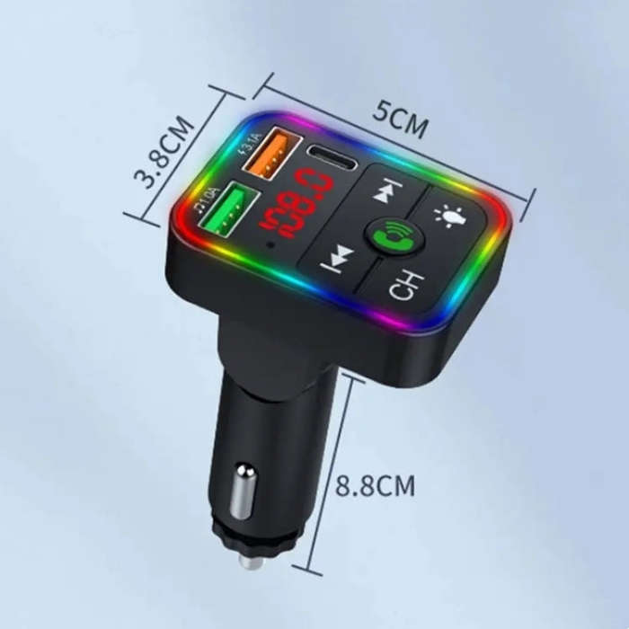 P2 Dual USB Port Cigarette Lighter Car Charger Support Bluetooth Hands Free Calling Car Player Ch...