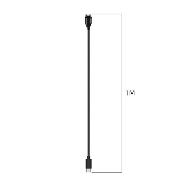 For Garmin Venu 3S Type-C  Port 1m Smart Watch Charging Cable(Black)