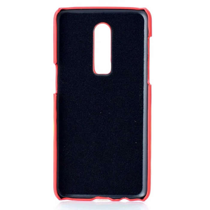 Paste Skin + PC Thermal Sensor Discoloration Case for OnePlus 6(Black red)