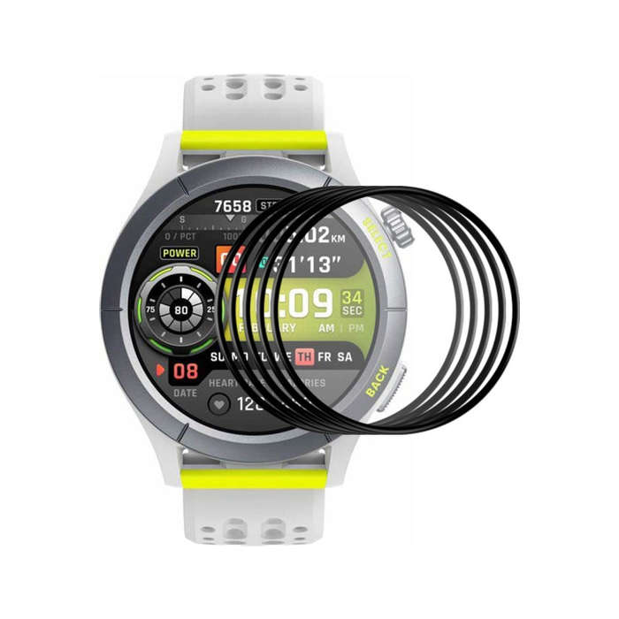 For Amazfit Cheetah / Cheetah Pro 5pcs ENKAY 3D Full Coverage Soft PC Edge PMMA HD Screen Film