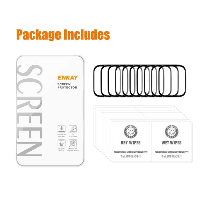 For Amazfit Bip 5 / Bip 5 Pro 10pcs ENKAY 3D Full Coverage Soft PC Edge PMMA HD Screen Film