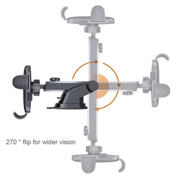 D-43+128+120 Multi-functional Car Air Vent Dashboard Telescopic Suction Cell Phone Mount
