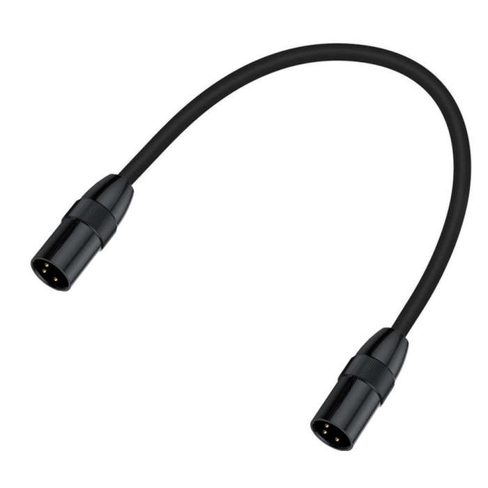 JUNSUNMAY XLR Male to Male Mic Cord 3 Pin Audio Cable Balanced Shielded Cable, Length:0.5m