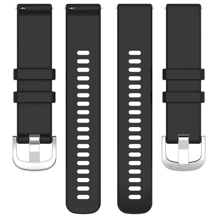 For Huawei Watch 4 Pro 22mm Liquid Glossy Silver Buckle Silicone Watch Band(White)