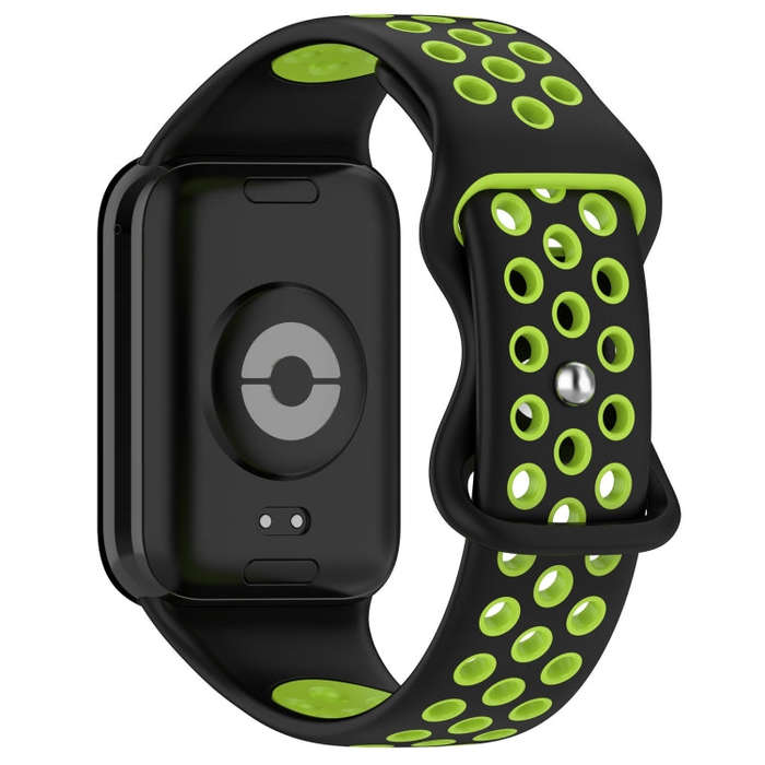 For Xiaomi Smart Band 9 Pro / 8 Pro Dual Color Butterfly Buckle Silicone Watch Band(Black Green)