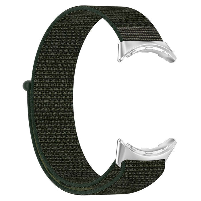 For Google Pixel Watch 2 Nylon Braided Watch Band(Army Green)