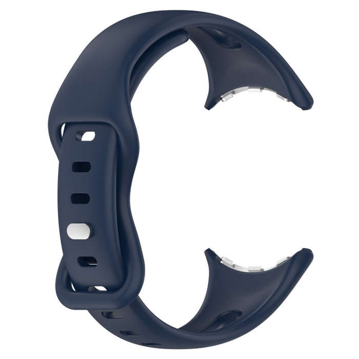 For Google Pixel Watch 2 Small Waist Butterfly Buckle Silicone Watch Band(Midnight Blue)