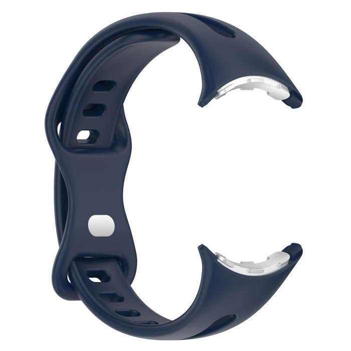 For Google Pixel Watch 2 Small Waist Butterfly Buckle Silicone Watch Band(Midnight Blue)