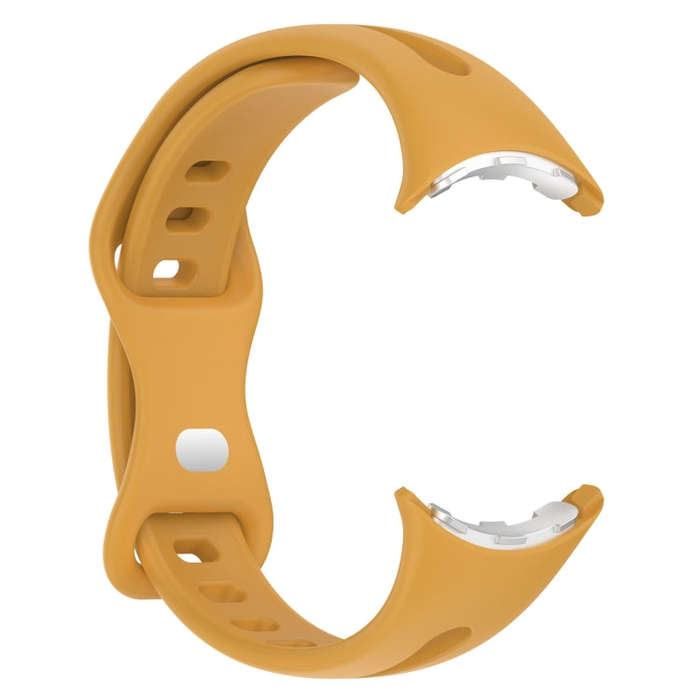For Google Pixel Watch 2 Small Waist Butterfly Buckle Silicone Watch Band(Yellow)