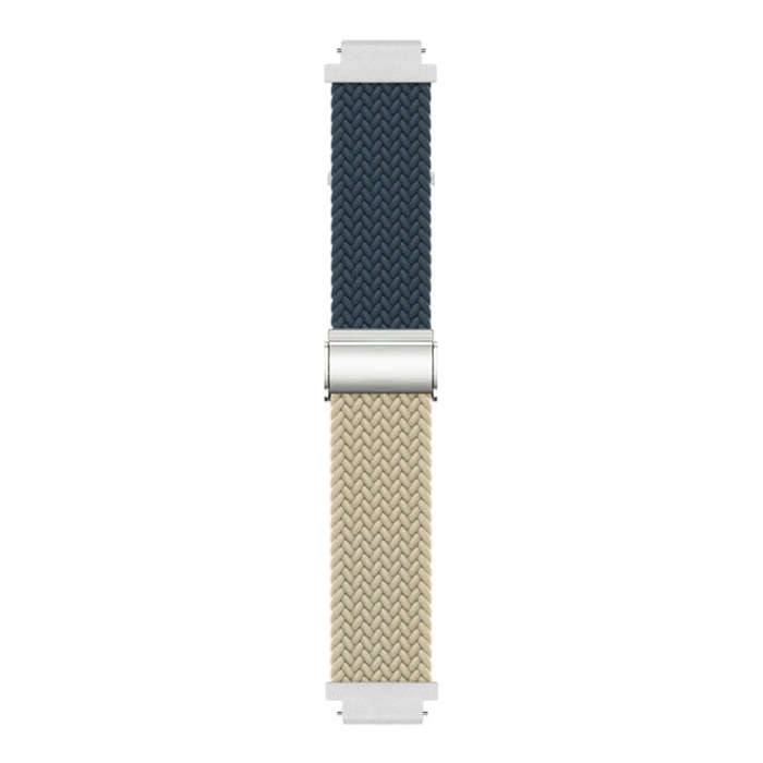 For Huawei Watch GT4 41mm Integrated Buckle Braided Nylon Watch Band(Deep Blue+Starlight)