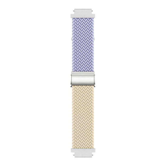 For Huawei Watch GT4 41mm Integrated Buckle Braided Nylon Watch Band(Light Purple+Starlight)