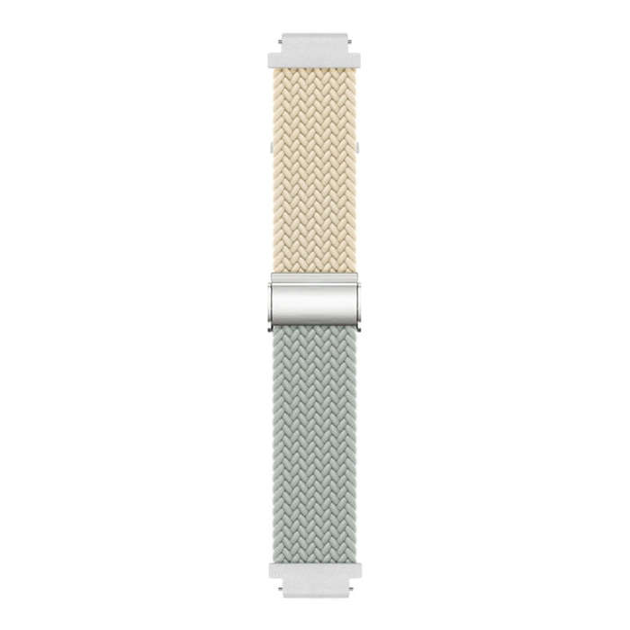 For Huawei Watch GT4 41mm Integrated Buckle Braided Nylon Watch Band(Starlight+Light Grey)