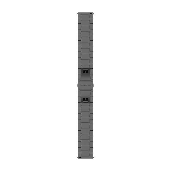 For Garmin Forerunner 265S One Bead Butterfly Buckle Stainless Steel Metal Watch Band(Gray)