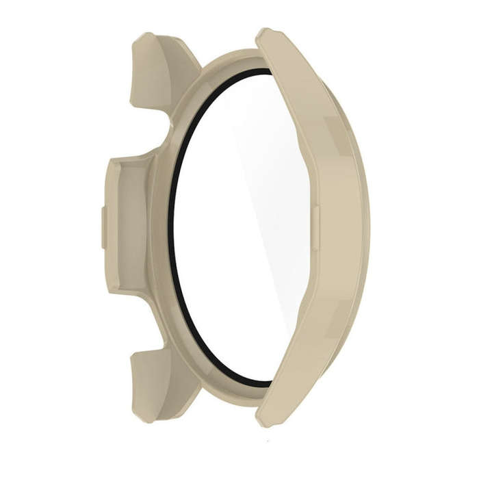 For Huawei Watch GT4 46mm PC + Tempered Film Integrated Watch Protective Case(White)