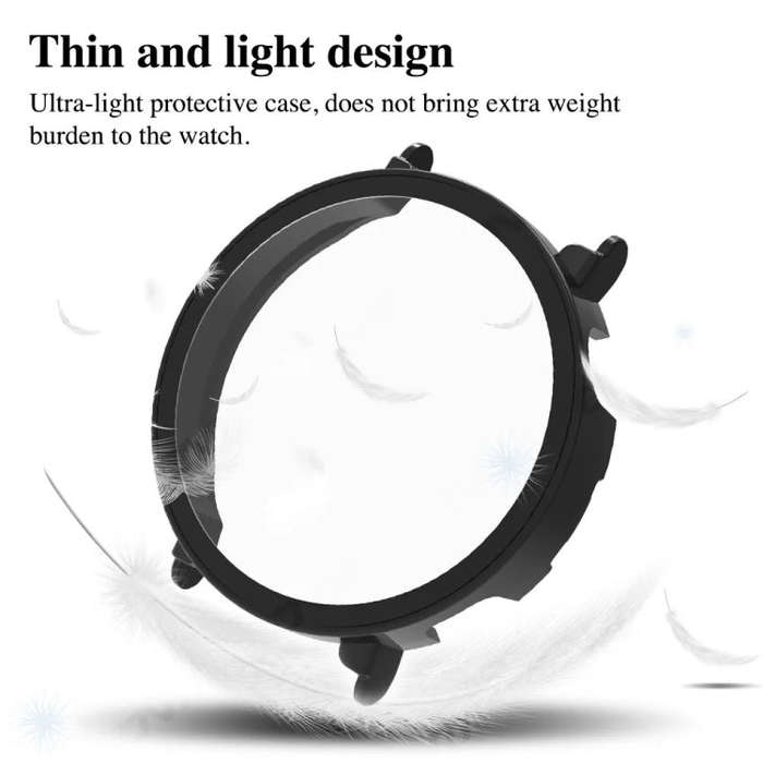 For Huawei Watch GT4 46mm PC + Tempered Film Integrated Watch Protective Case(Transparent)