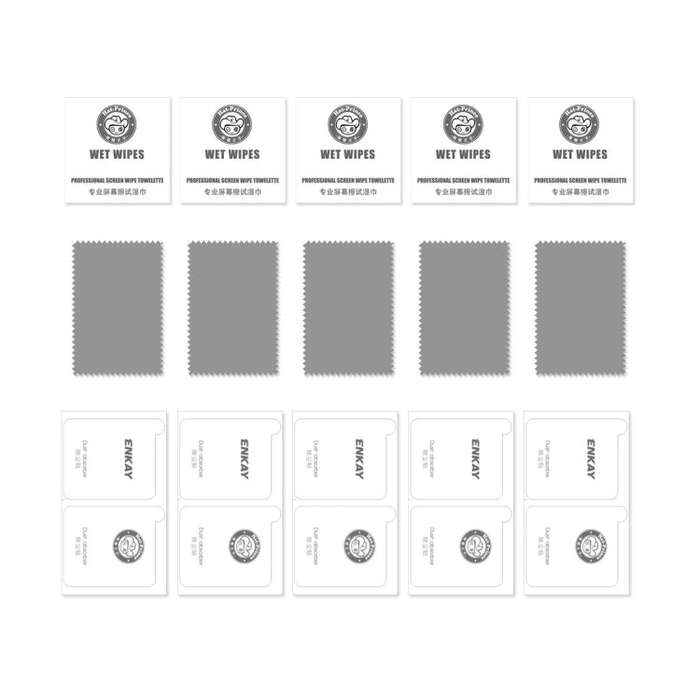 For Google Pixel 9 5pcs ENKAY Hat-Prince Full Glue High Aluminum-silicon Tempered Glass Film