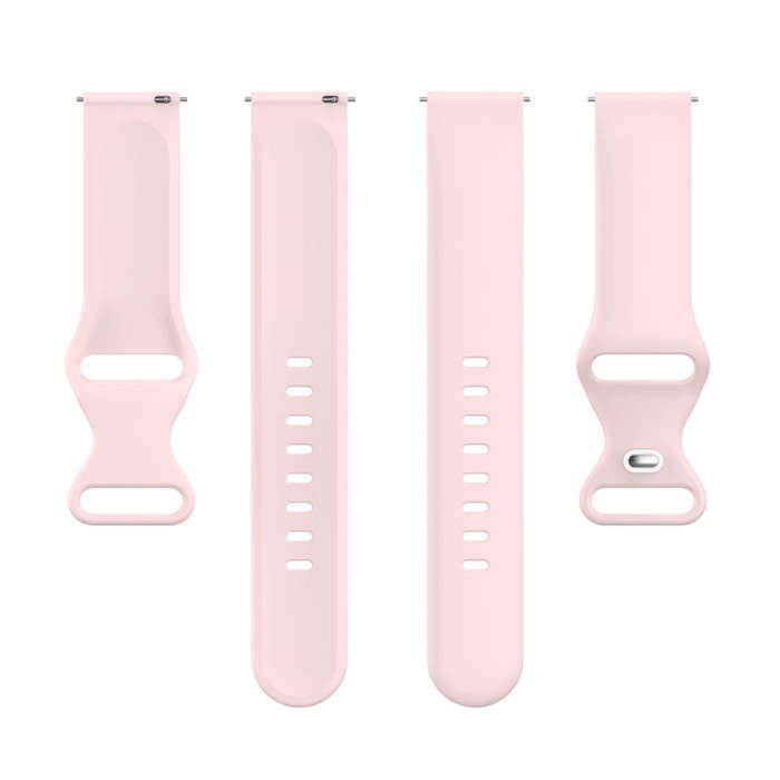 For Amazfit Active S Butterfly 8-shaped Buckle Silicone Watch Band(Rose Pink)