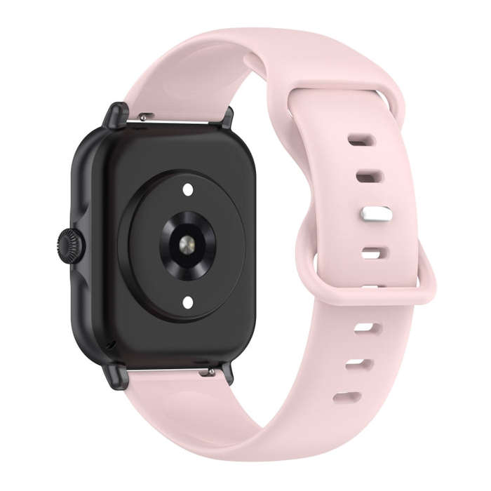 For Amazfit Active S Butterfly 8-shaped Buckle Silicone Watch Band(Rose Pink)