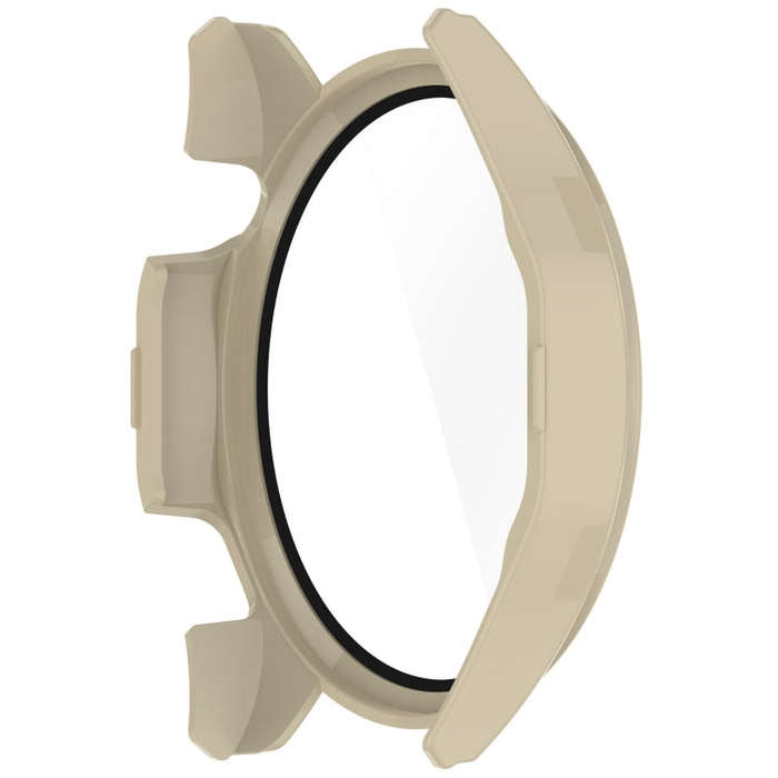 For Huawei Watch GT4 46mm PC+Tempered Glass Integrated Smart Watch Case(Ivory White)