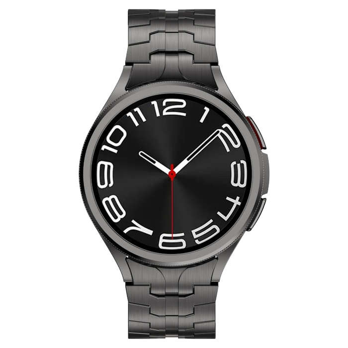 For Samsung Galaxy Watch 5 Pro Lron Man Curved Connection Stainless Steel Watch Band(Gray)