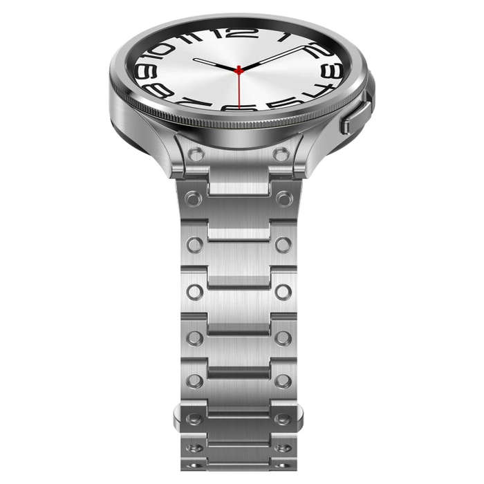 For Samsung Galaxy Watch6 Classic 43 / 47mm Dual Circle Curved Connection Stainless Steel Watch B...