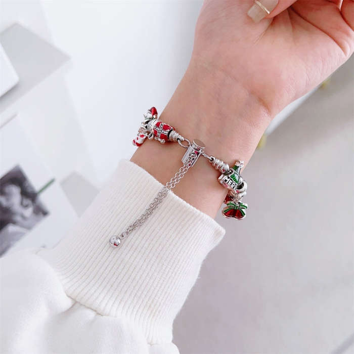 For Apple Watch Series 3 38mm Zinc Alloy Christmas Watch Band(Red)