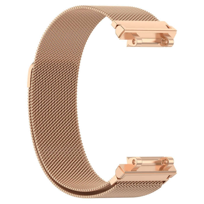 For Amazfit Active Edge A2212 Milan Magnetic Steel Mesh Watch Band(Rose Gold)