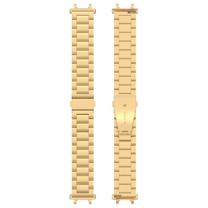 For Amazfit Active Edge A2212 Three Beads Stainless Steel Watch Band(Gold)