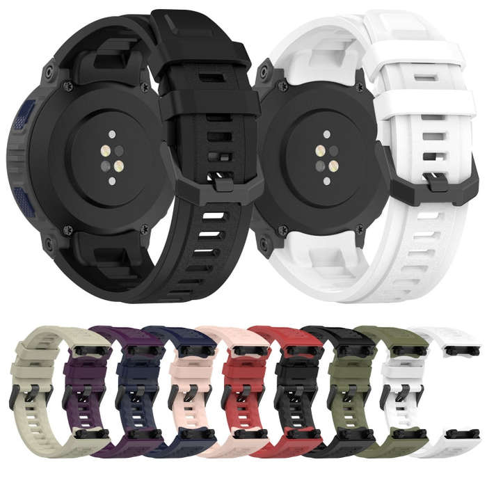 For Amazfit Active Edge A2212 Solid Color Silicone Watch Band(Pink)