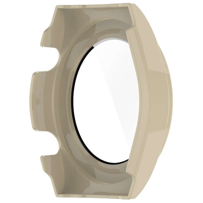 For Xiaomi Watch H1 PC + Tempered Film Integrated Watch Protective Case(Beige)
