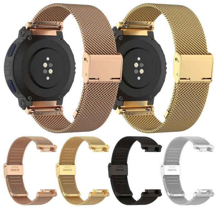 For Amazfit Active Edge A2212 Milan Mesh Single Buckle Watch Band(Gold)