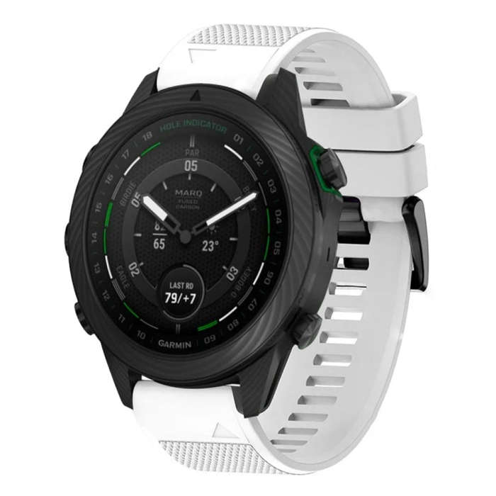 For Garmin MARQ Golfer Quick Release 22mm Silicone Watch Band(White)