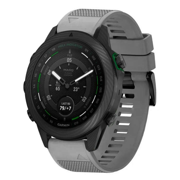 For Garmin MARQ Golfer Quick Release 22mm Silicone Watch Band(Grey)