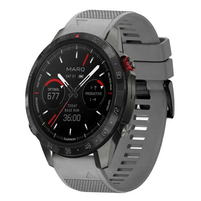 For Garmin MARQ Athlete Gen 2 Quick Release 22mm Silicone Watch Band(Grey)
