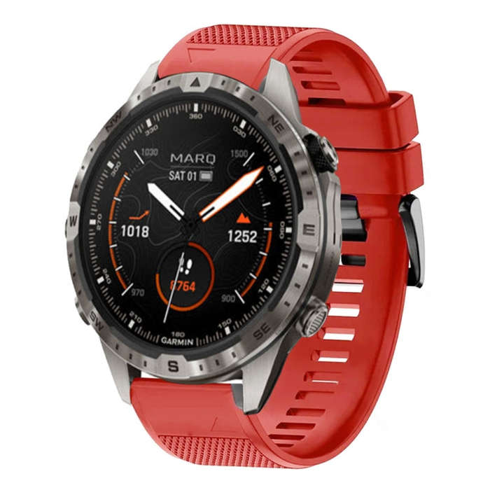 For Garmin MARQ Adventurer Gen 2 Quick Release 22mm Silicone Watch Band(Red)