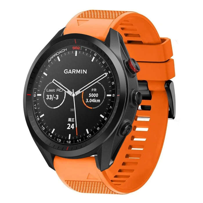 For Garmin Approach S62 Quick Release 22mm Silicone Watch Band(Orange)
