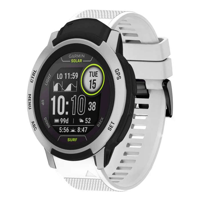 For Garmin Instinct Quick Release 22mm Silicone Watch Band(White)