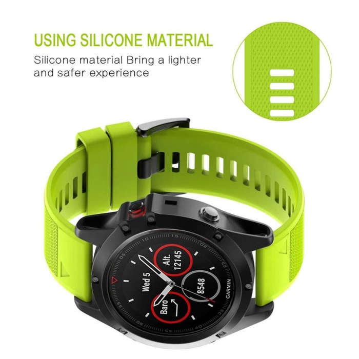 For Garmin Fenix 7 Solar Quick Release 22mm Silicone Watch Band(Sky Blue)