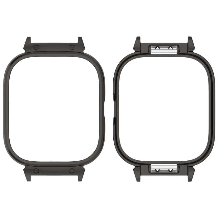For Redmi Watch 4 Metal Frame Watch Protective Case(Black)