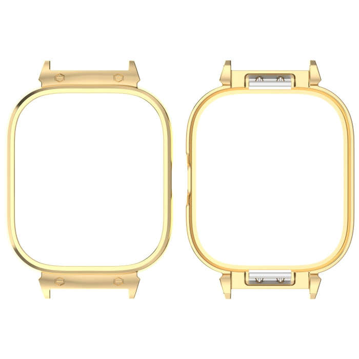 For Redmi Watch 4 Metal Frame Watch Protective Case(Gold)