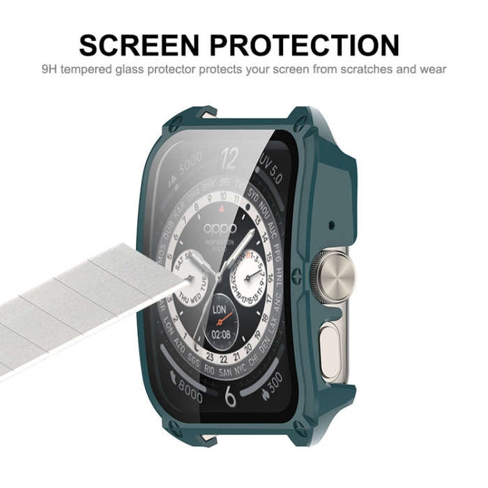 For OPPO Watch 4 Pro ENKAY Hat-Prince Full Coverage PC + Tempered Glass Film Integrated Watch Cas...