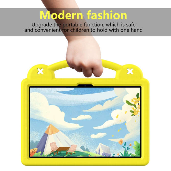 For Huawei MatePad SE 11 2024 Handle Kickstand Children EVA Shockproof Tablet Case(Yellow)