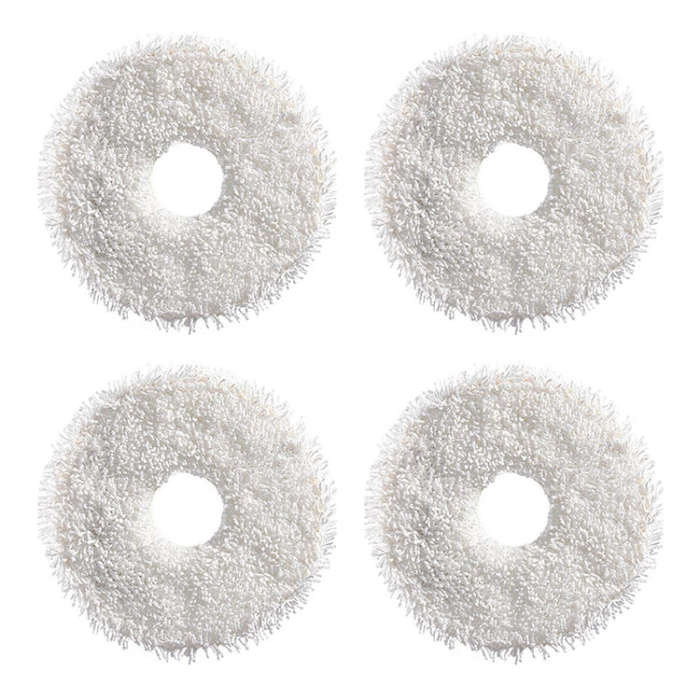 JUNSUNMAY 4pcs Washable Mop Pads Replacement for ECOVACS DEEBOT X1 Turbo / X2 Omni / T20 Pro(White)