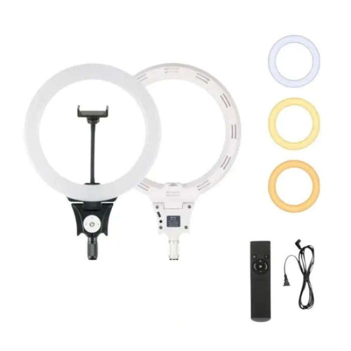 JMARY FM-12R Photography LED Fill Light 12-inch Video Recording Ring Light(EU Plug)