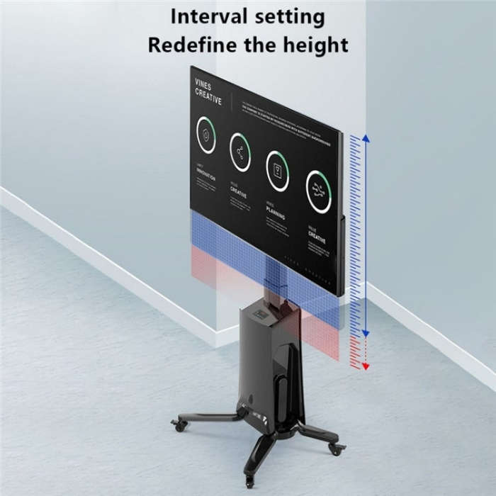 NB G85 55-85 inch TV Electric Remote Control Mobile Cart TV Floor Stand For Samsung / Hisense(AU ...