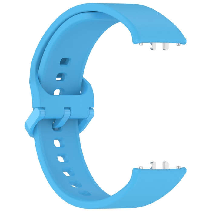 For Samsung Galaxy Fit 3 Solid Color Colorful Buckle Silicone Watch Band(Sky Blue)
