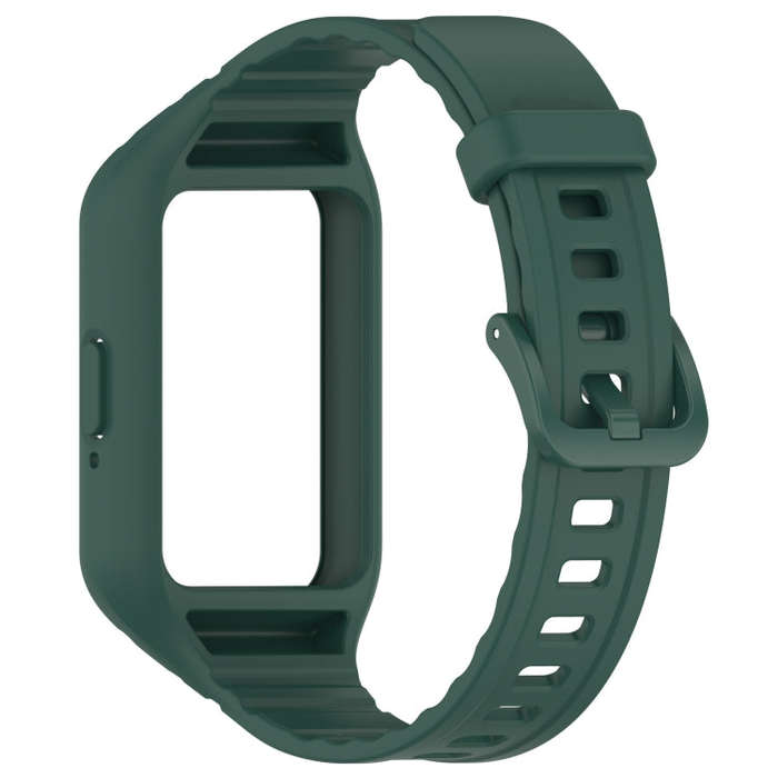 For Samsung Galaxy Fit 3 Integrated TPU Watch Band(Dark Green)