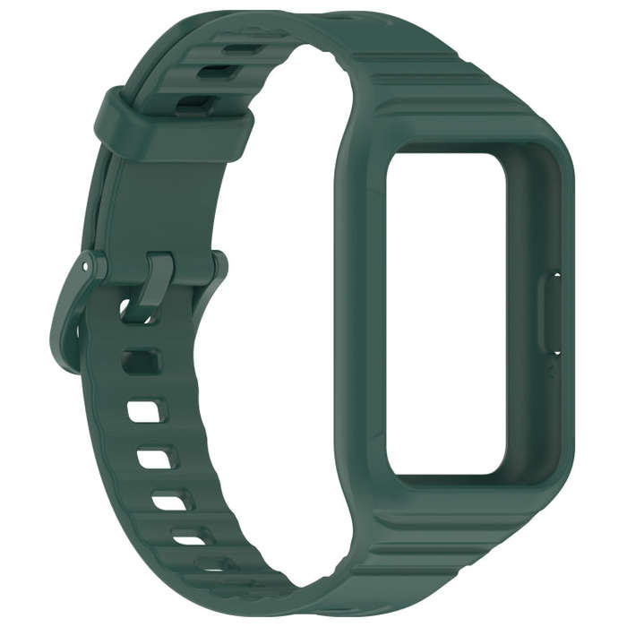 For Samsung Galaxy Fit 3 Integrated TPU Watch Band(Dark Green)