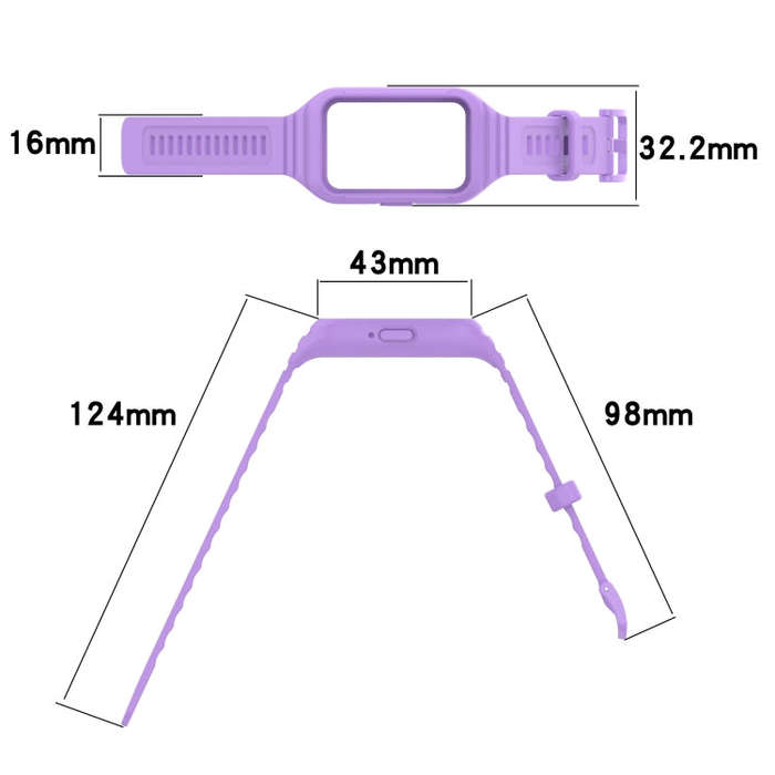 For Samsung Galaxy Fit 3 Integrated TPU Watch Band(Dark Blue)